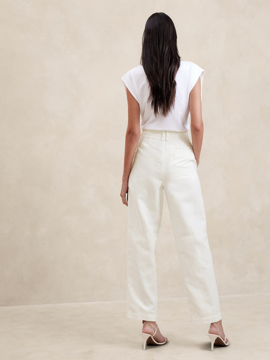 Mya Cotton-Linen Cargo Pant