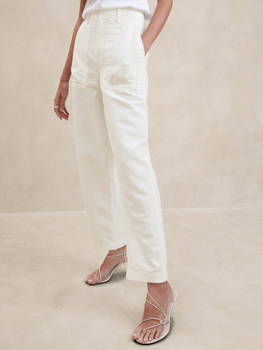 Mya Cotton-Linen Cargo Pant