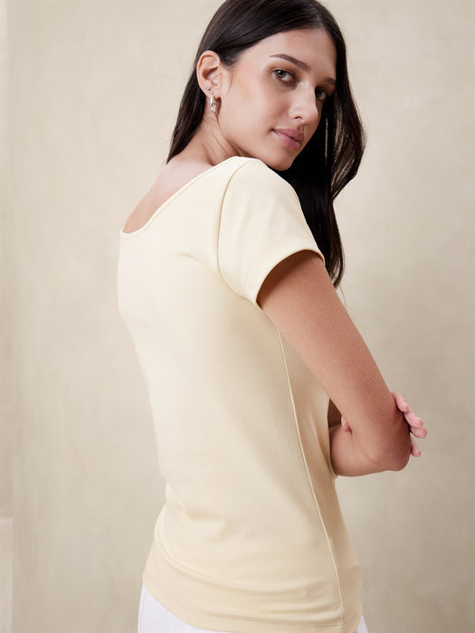 Refined Scoop-Neck T-Shirt