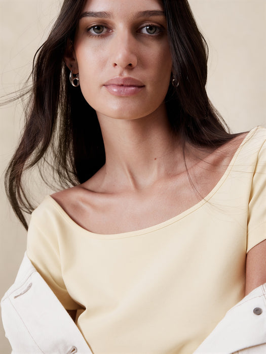 Refined Scoop-Neck T-Shirt