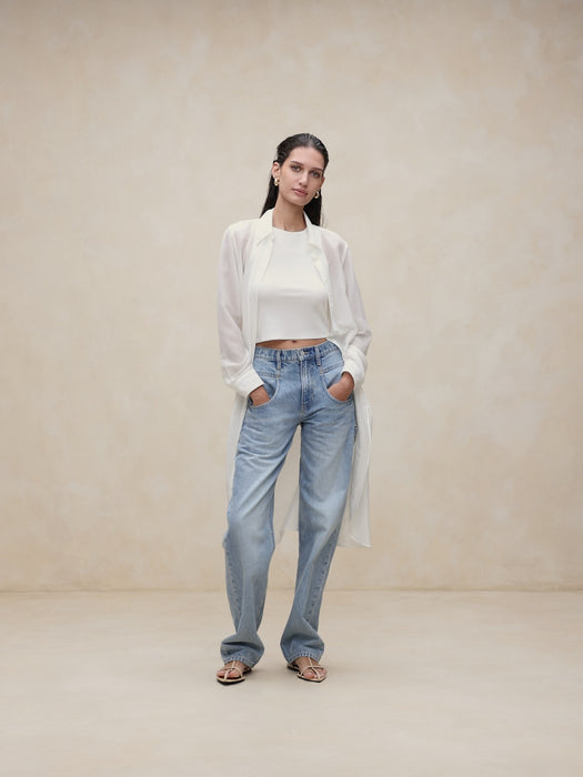 The Perfect Cotton-Silk Long Shirt