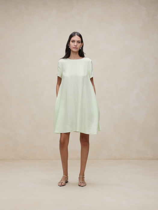 Aurelia Linen-Blend Mini Dress