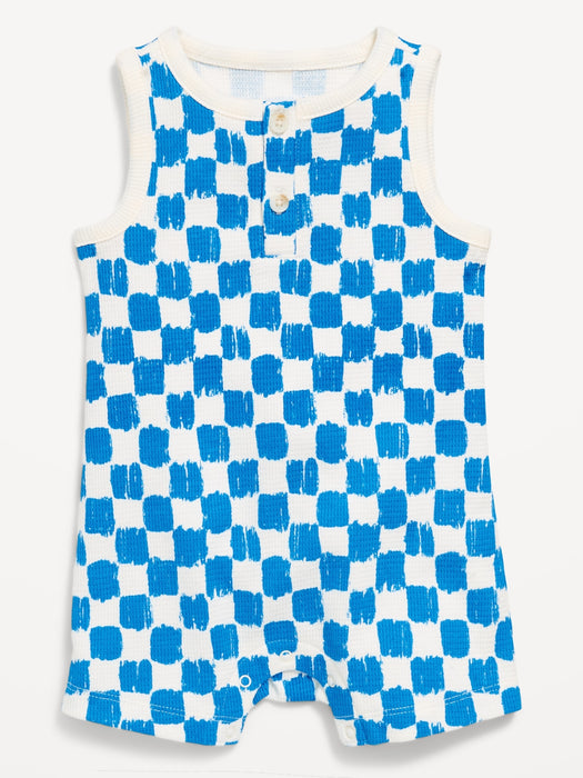 Unisex Henley Romper for Baby