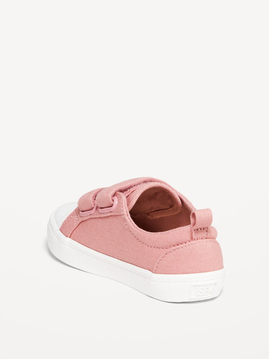 Canvas Double Secure-Strap Sneakers for Toddler Girls