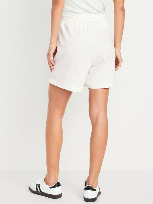 Extra High-Waisted Terry Shorts -- 5-inch inseam