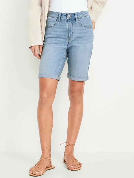 High-Waisted Wow Jean Shorts -- 9-inch inseam