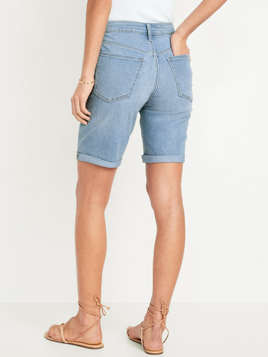 High-Waisted Wow Jean Shorts -- 9-inch inseam
