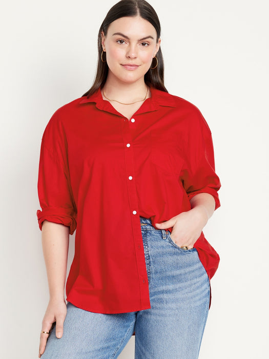 Oversized Button-Down Boyfriend Shirt