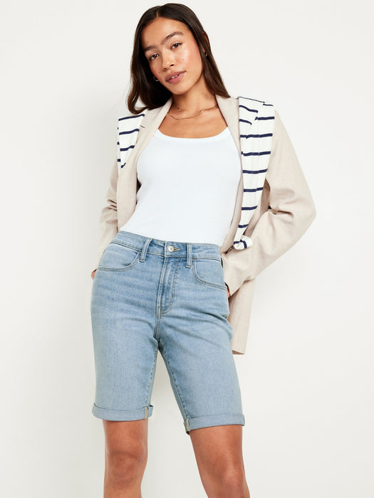 High-Waisted Wow Jean Shorts -- 9-inch inseam