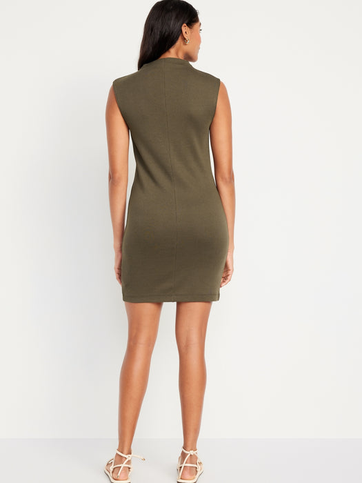 Mock-Neck Mini Dress