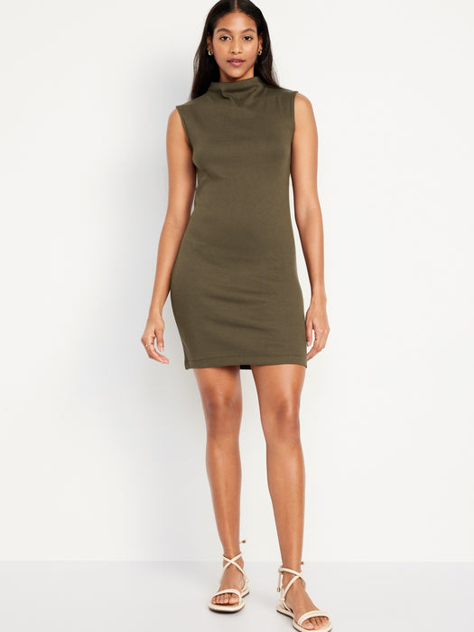 Mock-Neck Mini Dress