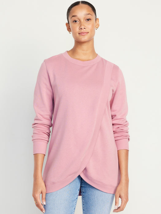 Maternity Cross-Front Nursing Sweatshirt