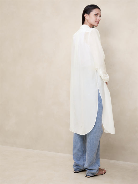 The Perfect Cotton-Silk Long Shirt