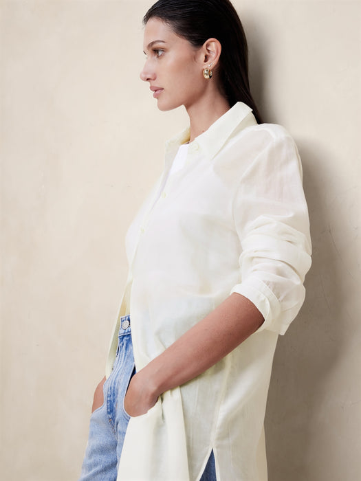 The Perfect Cotton-Silk Long Shirt