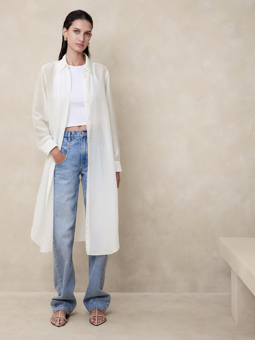 The Perfect Cotton-Silk Long Shirt