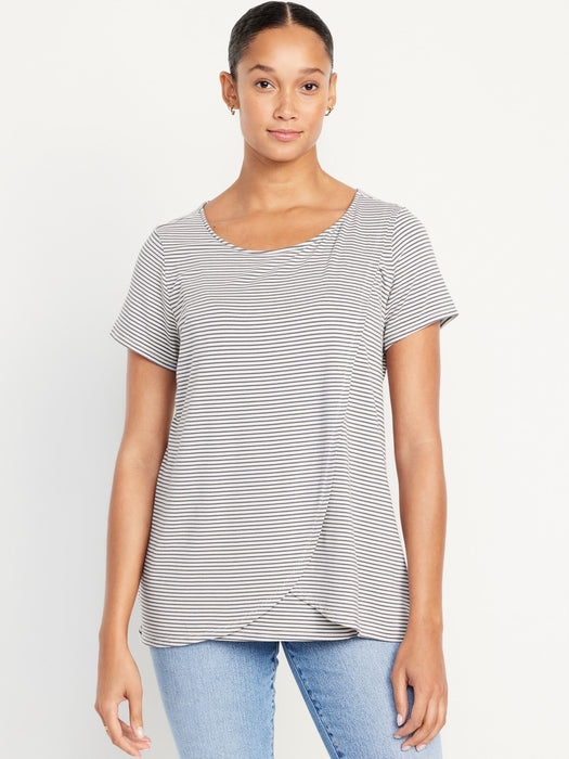 Maternity Scoop Neck Nursing T-Shirt