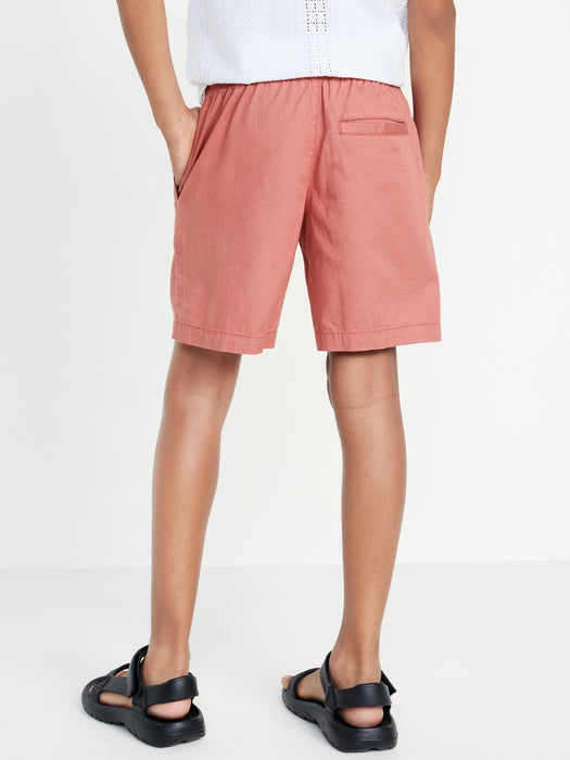 Twill Non-Stretch Jogger Shorts for Boys (Above Knee)