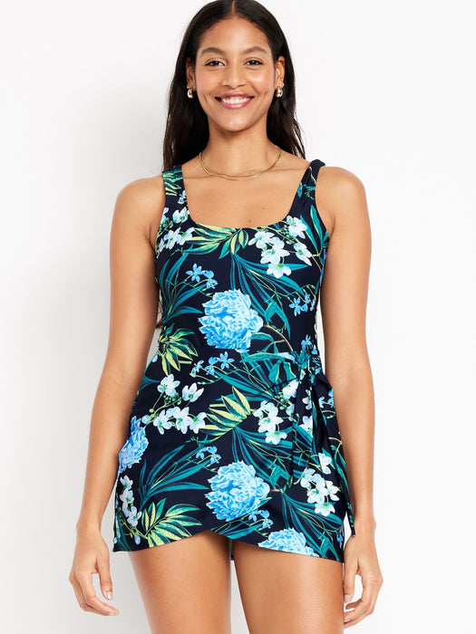 Side-Tie Swim Dress