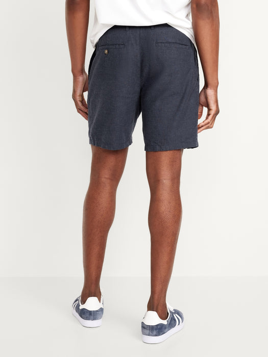 Slim Linen-Blend Chino Shorts -- 7-inch inseam
