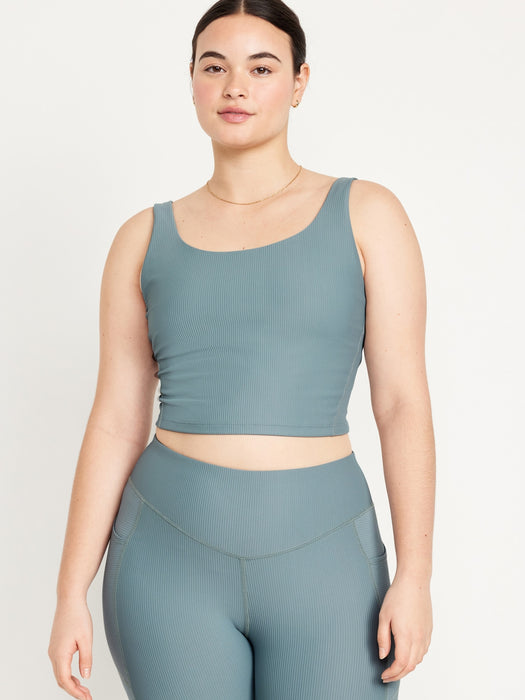 Light Support PowerSoft Ribbed Longline Sports Bra