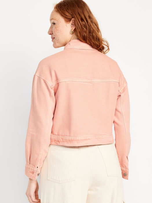 Cropped Utility Jean Jacket