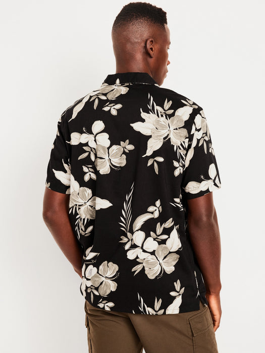 Short-Sleeve Printed Camp Shirt