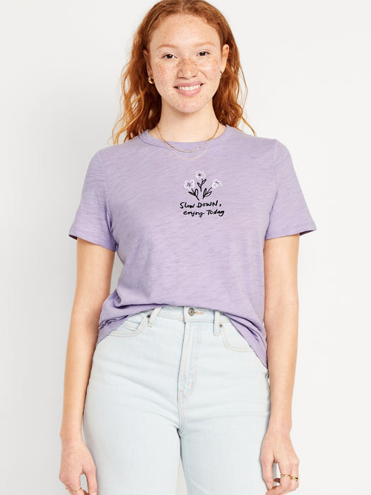 EveryWear Slub-Knit Graphic T-Shirt