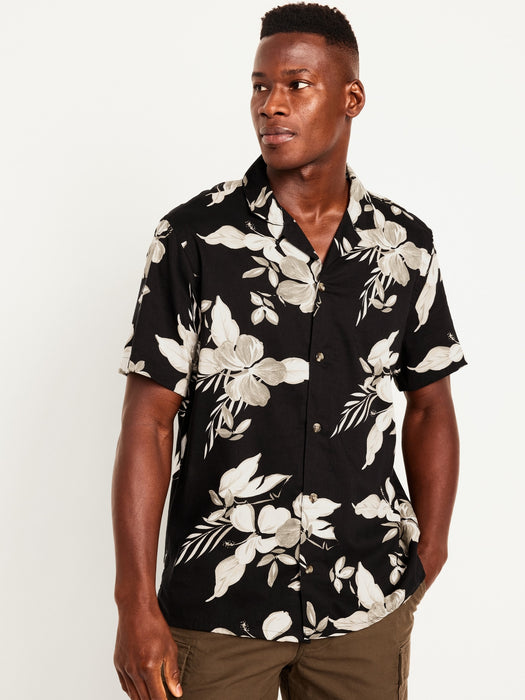 Short-Sleeve Printed Camp Shirt