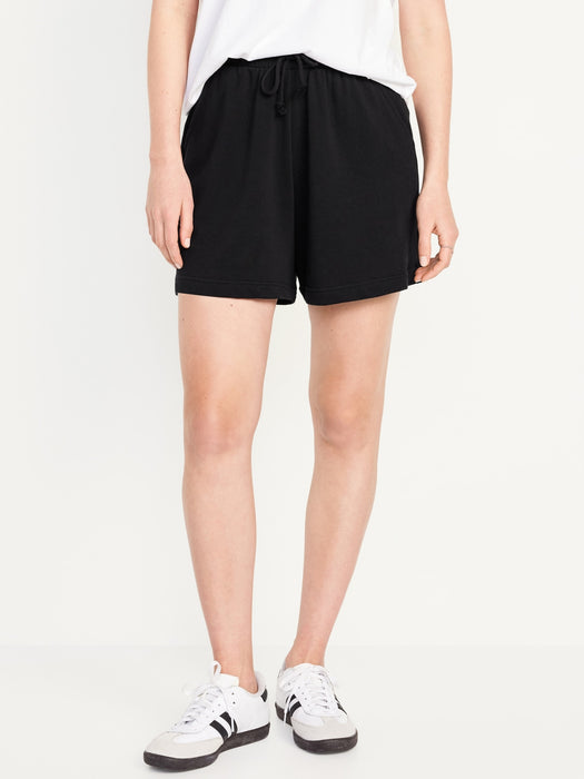 Extra High-Waisted Terry Shorts -- 5-inch inseam