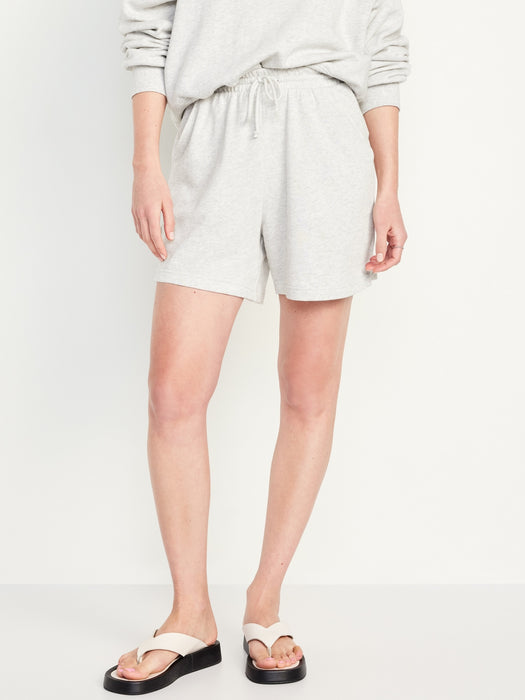 Extra High-Waisted Terry Shorts -- 5-inch inseam