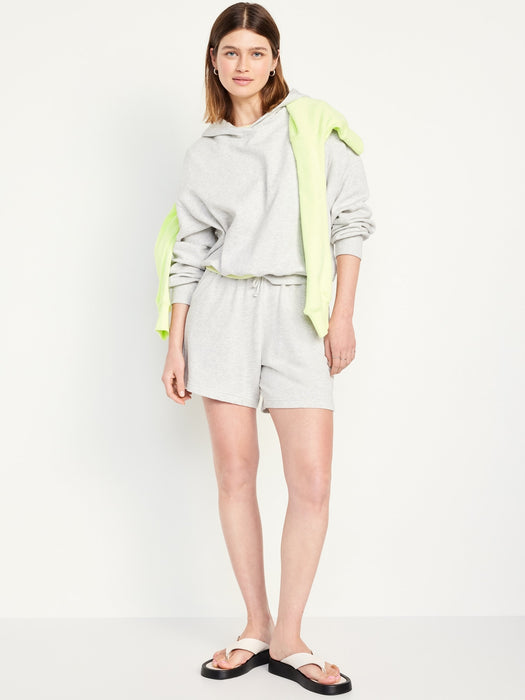 Extra High-Waisted Terry Shorts -- 5-inch inseam