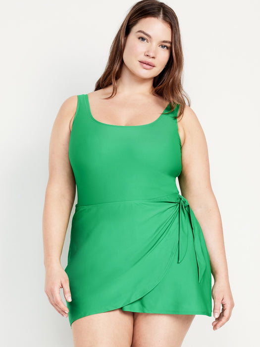 Side-Tie Swim Dress
