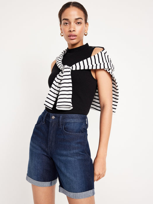 High-Waisted Wow Jean Shorts -- 7-inch inseam