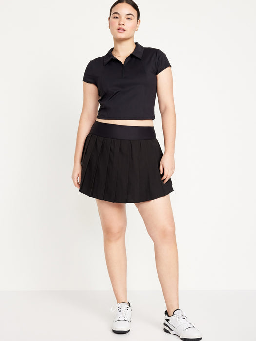 High-Waisted StretchTech Pleated Skort