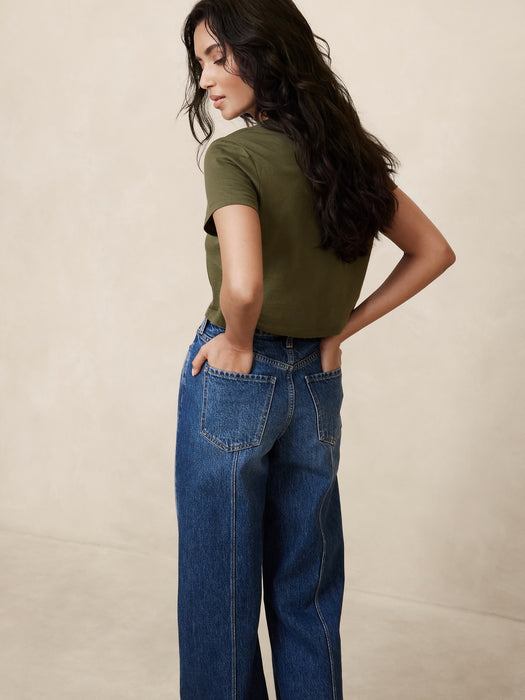 Supima® Boxy Crop T-Shirt