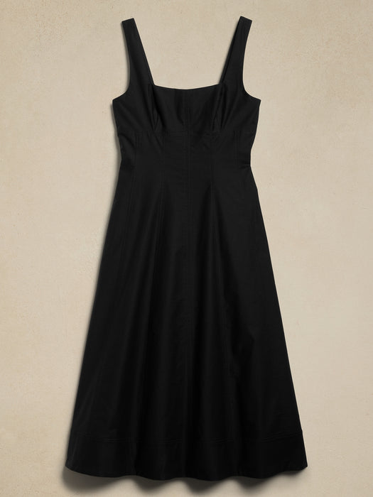 Natalia Square-Neck Midi Dress