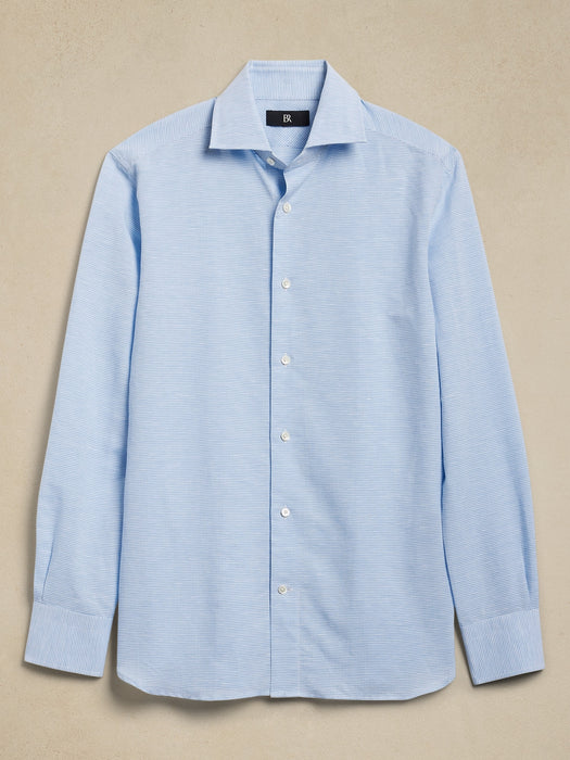 Slim Linen-Cotton Dress Shirt
