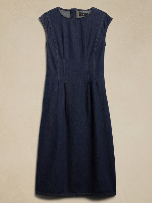 Lina Italian Denim Midi Dress