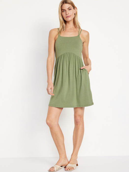 Fit & Flare Strappy Mini Dress