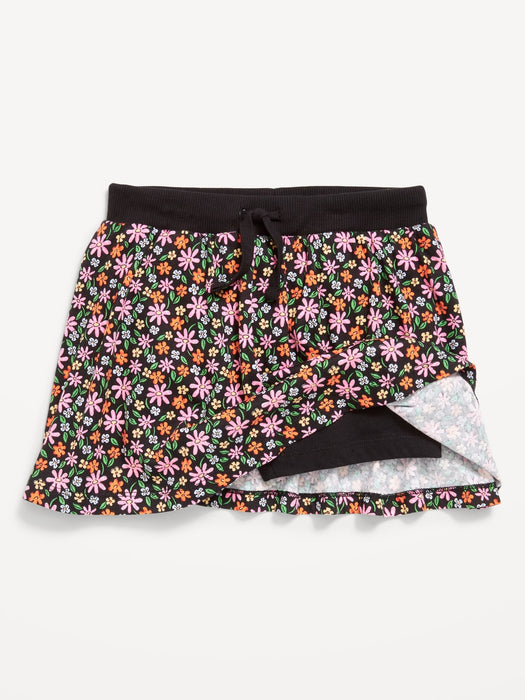 Printed Drawstring Skort for Girls