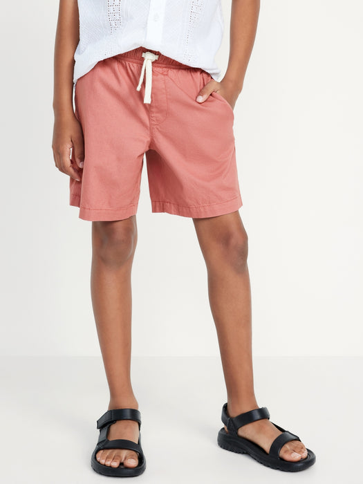 Twill Non-Stretch Jogger Shorts for Boys (Above Knee)