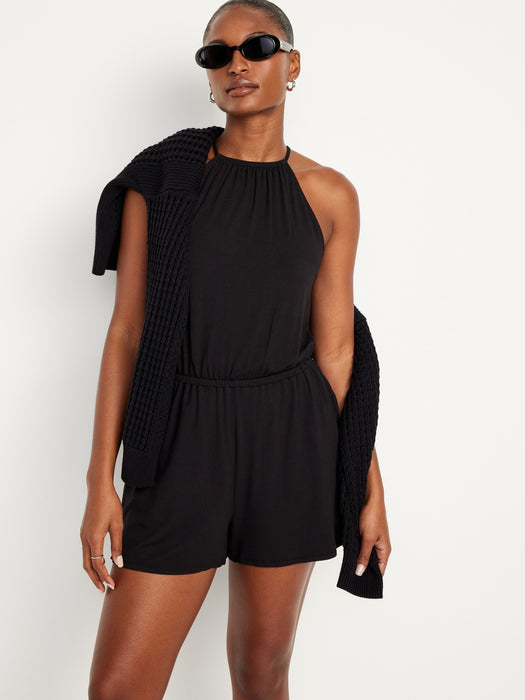 Sleeveless Romper -- 3-inch inseam