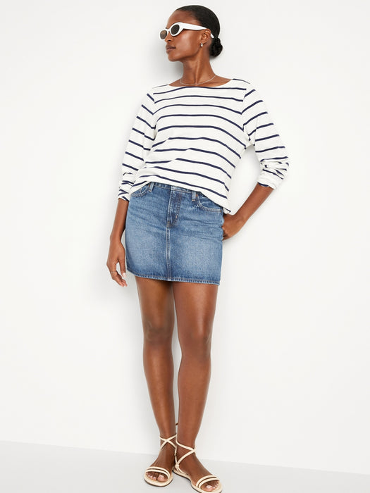 Mid-Rise OG Jean Mini Skirt