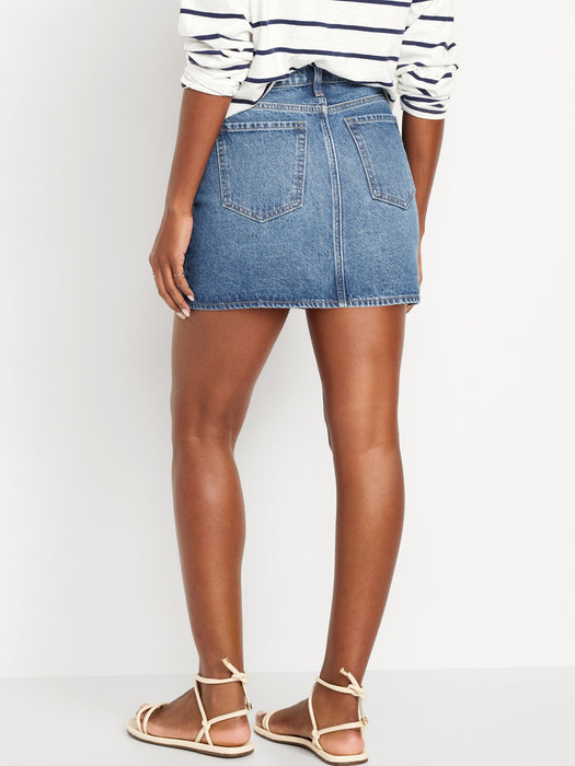 Mid-Rise OG Jean Mini Skirt