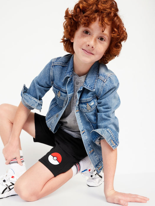 Licensed Graphic Fleece Jogger Shorts for Boys (At Knee)