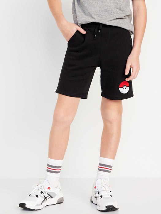 Licensed Graphic Fleece Jogger Shorts for Boys (At Knee)