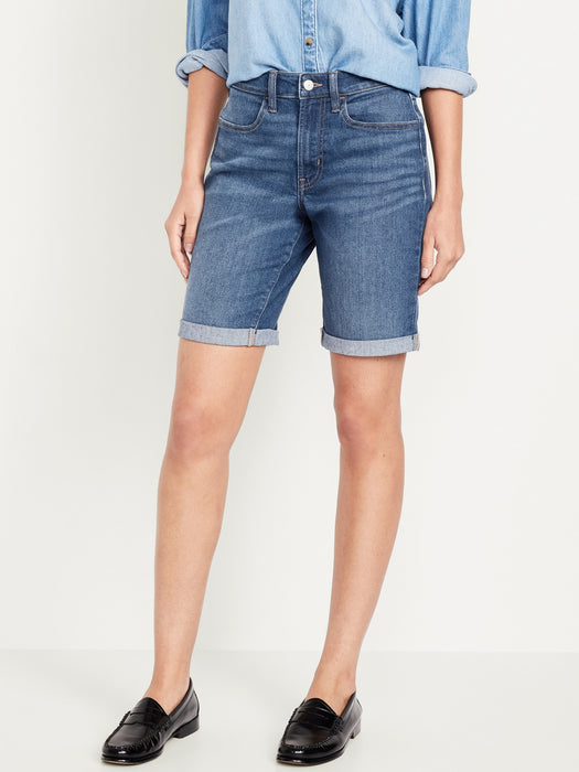 High-Waisted Wow Jean Shorts -- 9-inch inseam