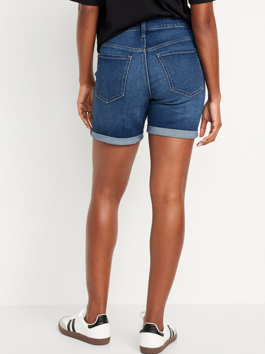 High-Waisted Wow Jean Shorts -- 5-inch inseam