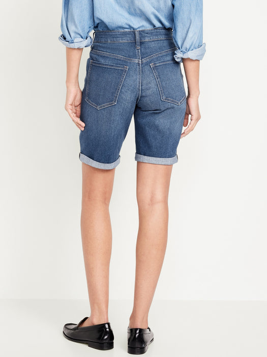 High-Waisted Wow Jean Shorts -- 9-inch inseam