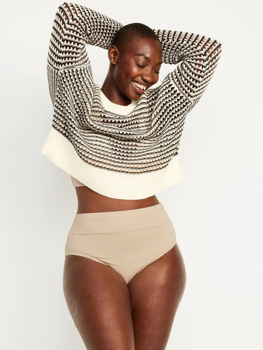 High-Waisted French-Cut Bikini Swim Bottoms